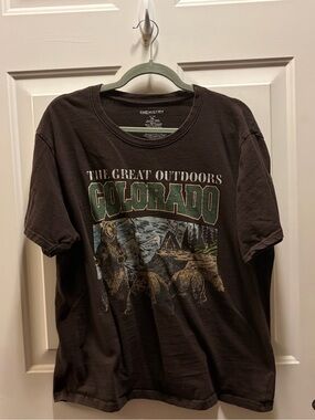 Chemistry Brown Colorado Graphic Tee with Nature Print